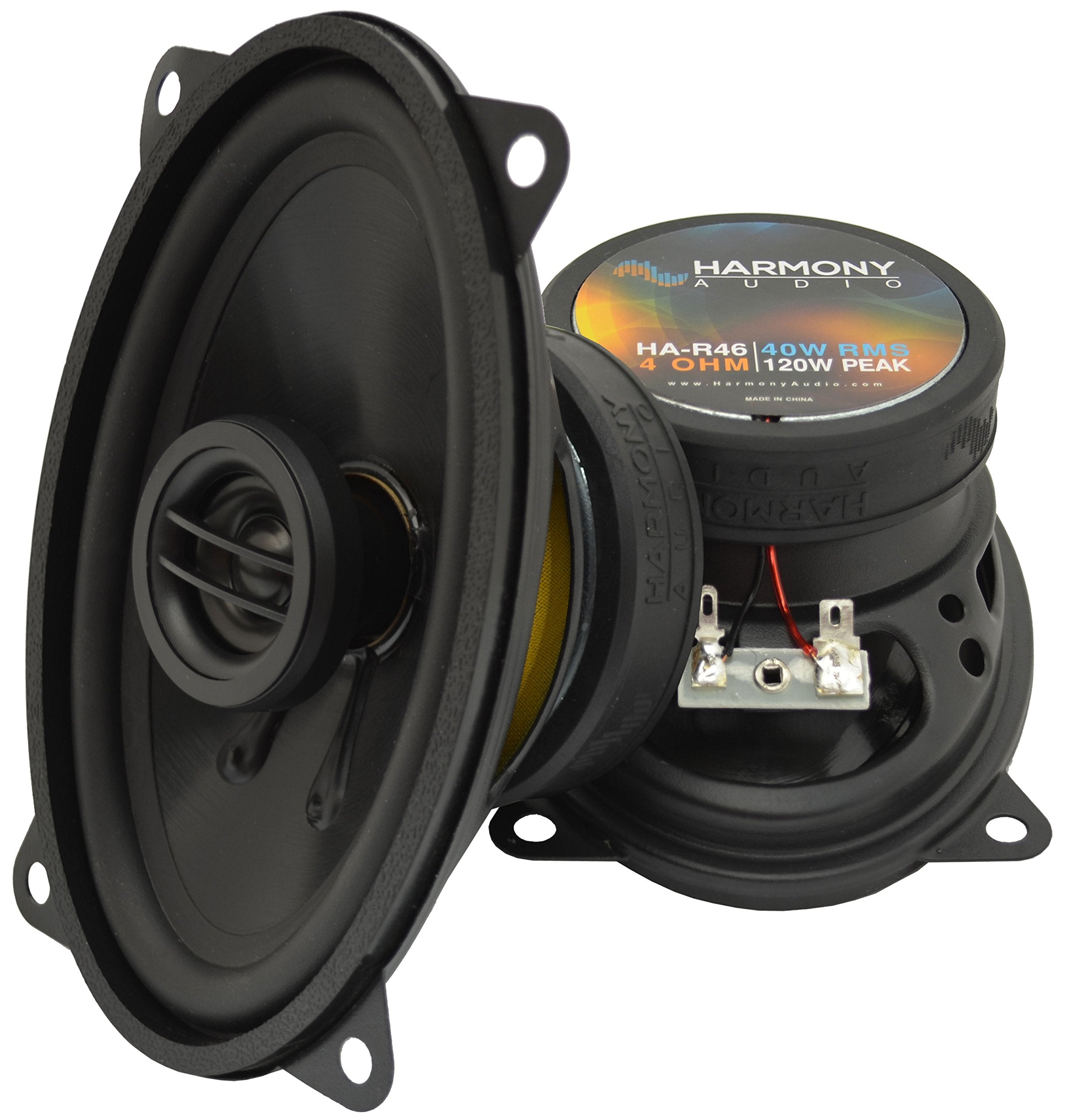 Harmony Audio Compatible With 1988 94 Chevy Ck Pickup Ha R46 4X6 New Front Dash Replacement 120W Speaker Upgrade And Ha 724500 Factory Speaker Replacement Harness